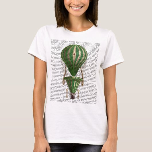 Groen gelaagde hot-luchtballon t-shirt (Voorkant)