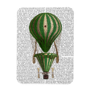 Groen gelaagde warmluchtballon magneet
