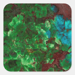 Groen gelaceerde Shattuckiet Vierkante Sticker
