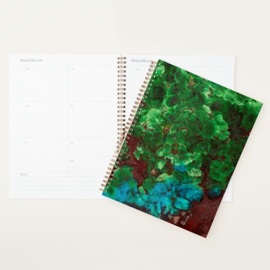 Groen gelapte Shattuckiet Planner (Display)