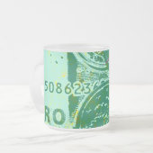 Groen geld matglas koffiemok (Voorkant links)