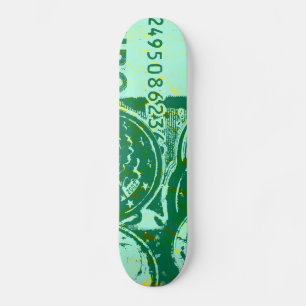 Groen geld persoonlijk skateboard