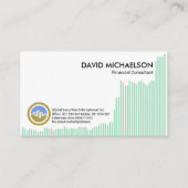 Groen - geldaandeel Grafiek Financiële Futures Mar Visitekaartje (Voorkant)