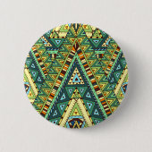 Groen gele boho etaal ronde button 5,7 cm (Voorkant)