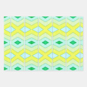 Groen gele kompassen Modern Tropische Boho verlaat Inpakpapier Vel (Voorkant 3)