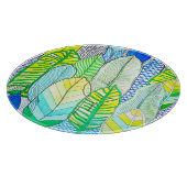 Groen gele kompassen Modern Tropische Boho verlaat Snijplank (Hoek)