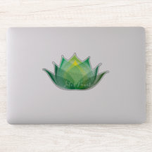 Groen gele Lotus Flower Art elegant Unieke Yoga
