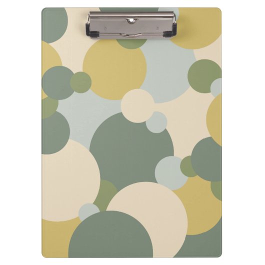 Groen-gele moleculen Klembord (Voorkant)