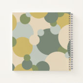 Groen-gele moleculen receptenboek notitieboek (Achterkant)