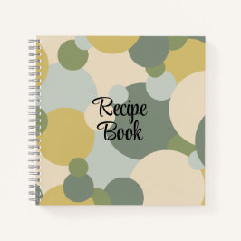 Groen-gele moleculen receptenboek notitieboek