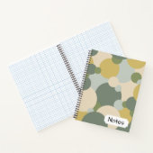 Groen-gele moleculen Spiraal Notebook Notitieboek (Binnen)