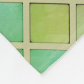 Groen gele mozaïekontwerp fleece deken (Hoek)