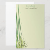 Groen gele Ombre Stalk Grass Border - Eigen naam Briefpapier (Voorkant / Achterkant)