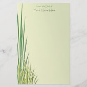 Groen gele Ombre Stalk Grass Border - Eigen naam Briefpapier (Voorkant)