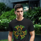 Groen gele Oranje cirkels Fractal T Shirt