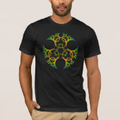 Groen gele Oranje cirkels Fractal T Shirt (Voorkant)