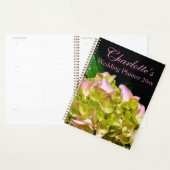 Groen gele roze Hydrangeenroze bloem Planner (Display)