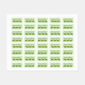 Groen gele schildpadlabels voor kinderen labels (Vel)