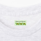 Groen gele schildpadlabels voor kinderen labels (Aangebracht)