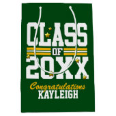 Groen|Gele studeerklasse Jaar Medium Cadeauzakje (Voorkant)