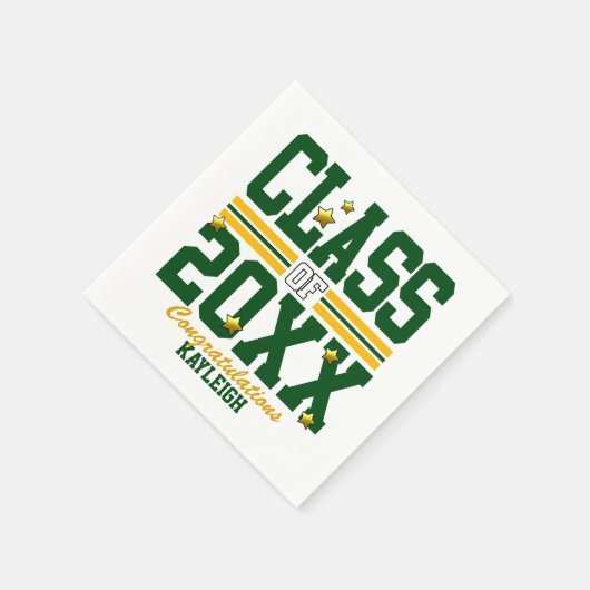 Groen|Gele studeerklasse Jaar Servet (Hoek)