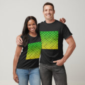 Groen Gele Vis Schubben T-shirt (Unisex)
