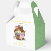 Groen Gele Wasmachine Rubber Eend Baby Shower Bedankdoosjes (Achterkant)