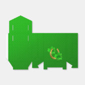 groen, geluk cadeau, hoefijzer, shamrock, green, g bedankdoosjes (Uitgevouwen)