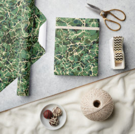 Groen gemarmerd papier