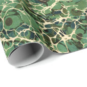 Groen  gemarmerd papier (Rol Hoek)