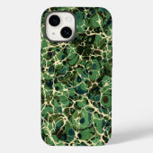 Groen  gemarmerd papier Case-Mate iPhone case (Achterkant)