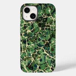 Groen  gemarmerd papier Case-Mate iPhone 14 hoesje
