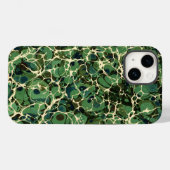 Groen gemarmerd papier Case-Mate iPhone case (Achterkant (horizontaal))