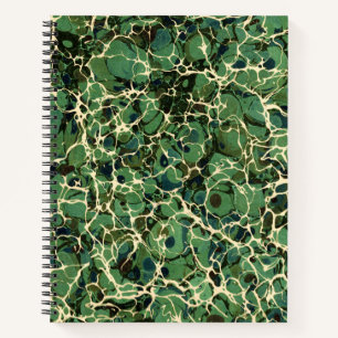Groen gemarmerd papier notitieboek
