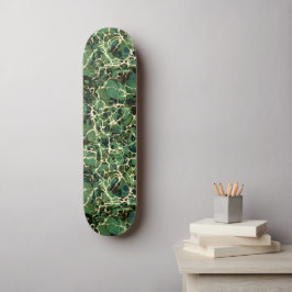 Groen gemarmerd papier skateboard