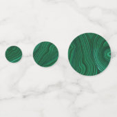 Groen gemstone malachite natuursteenontwerp confetti (Achterkanten)