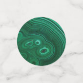 Groen gemstone malachite natuursteenontwerp confetti (Kleine voorkant)