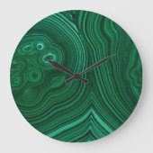Groen gemstone malachite natuursteenontwerp grote klok (Voorkant)