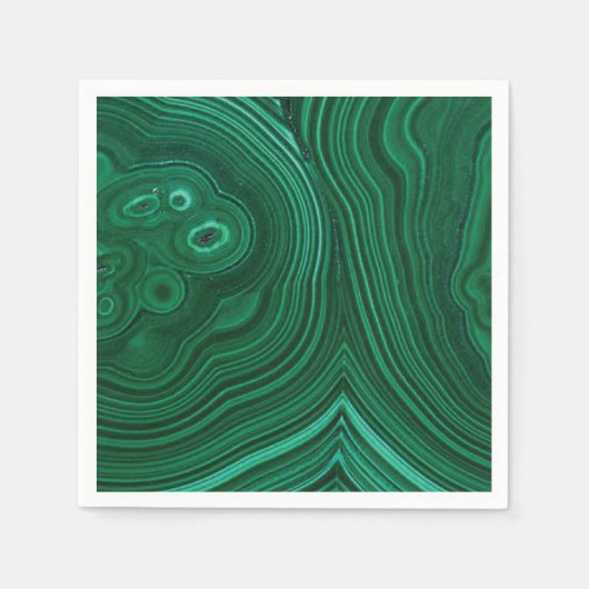 Groen gemstone malachite natuursteenontwerp servet (Voorkant)