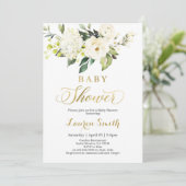 Groen Genderneutraal Baby shower Uitnodiging (Staand voorkant)