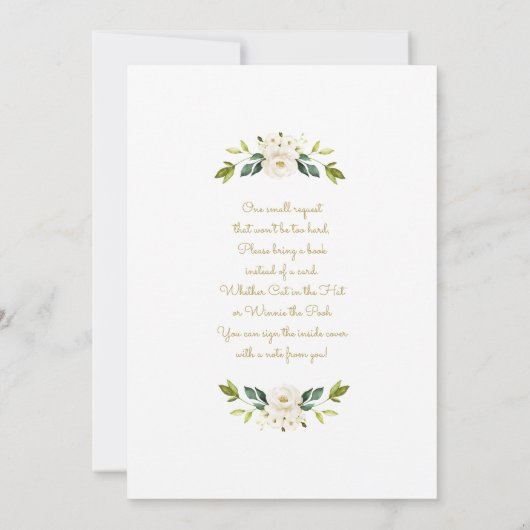 Groen Genderneutraal Baby shower Uitnodiging (Achterkant)