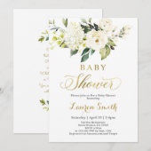 Groen Genderneutraal Baby shower Uitnodiging (Voorkant / Achterkant)