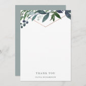 Groen Geo | Roségoud Bedankkaart (Voorkant / Achterkant)
