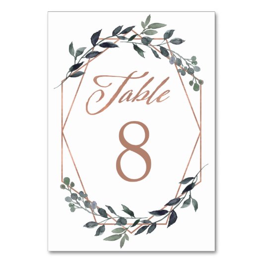 Groen Geo | Roze Gouden Bruiloft Kaart (Achterkant)