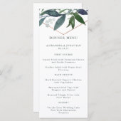 Groen Geo | Roze Gouden Bruiloft Menu (Voorkant / Achterkant)