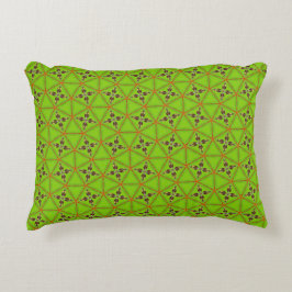 Groen geometrisch bloempatroon kussenhoes accent kussen