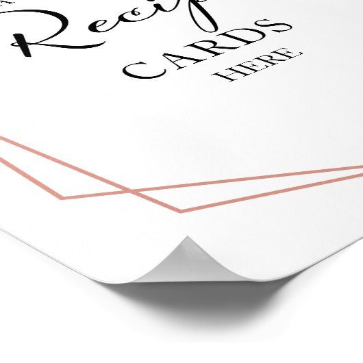 Groen Geometrisch Bruids Shower Recepten Kaart Bor Poster (Hoek)