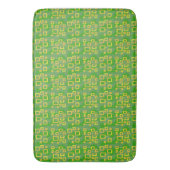 Groen Geometrisch Geel Circuit Boxen Badmat (Voorkant Verticaal)