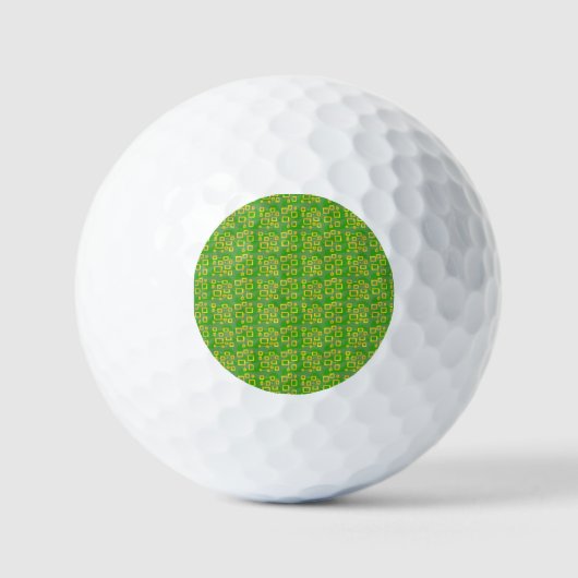 Groen Geometrisch Golfballen (Voorkant)