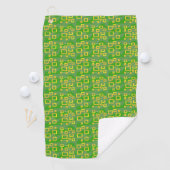 Groen Geometrisch Golfhanddoek (Insitu)